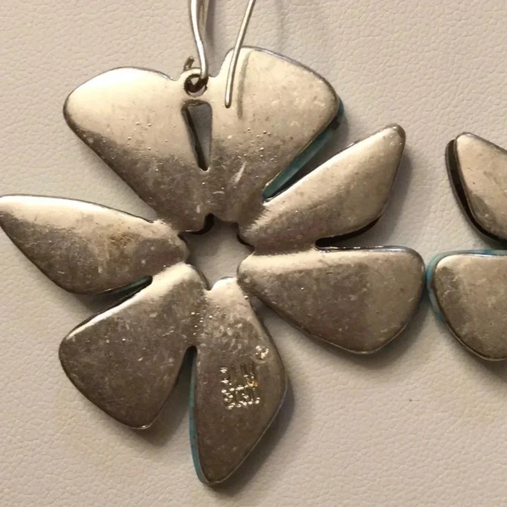 Turquoise Stone Statement Earrings - Picture 3 of 3